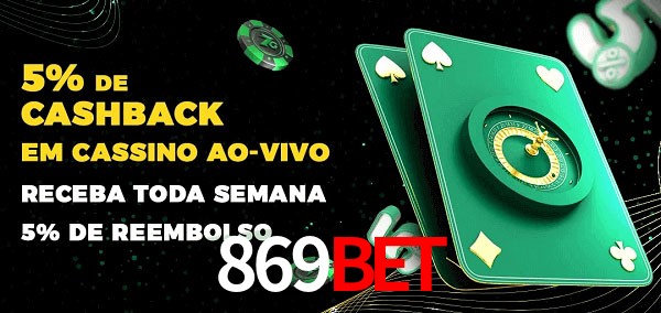 Promoções do cassino ao Vivo 869BET